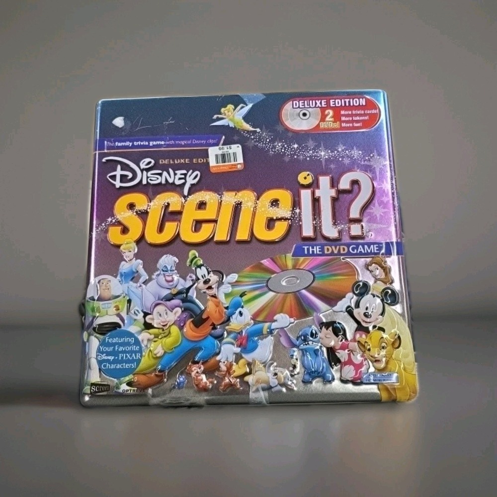 Disney Scene it? DELUXE Edition 2 DVD Board Game COMPLETE! New Buzz Cards Tokens